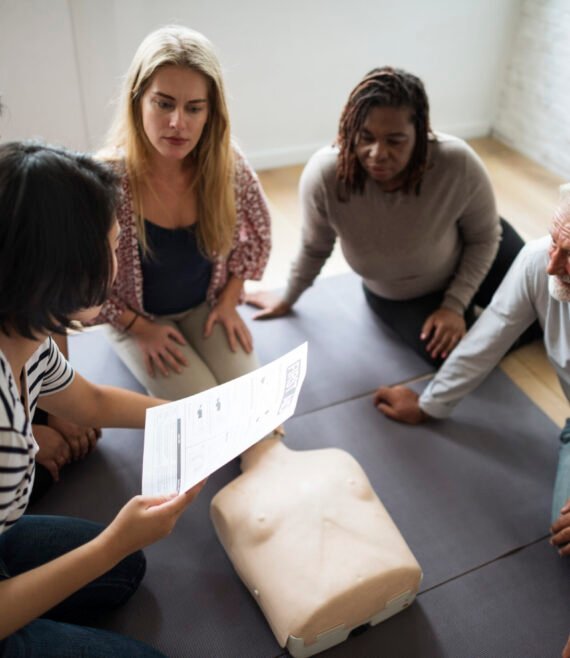 CPR First Aid Training Concept