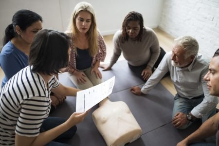 CPR First Aid Training Concept