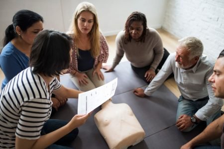 CPR First Aid Training Concept